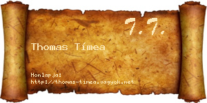 Thomas Tímea névjegykártya