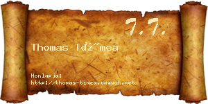 Thomas Tímea névjegykártya