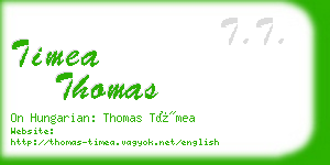timea thomas business card